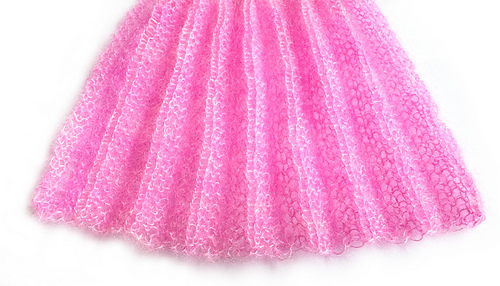 Swatch in Hedgehog Fibres Kidsilk Lace yarn