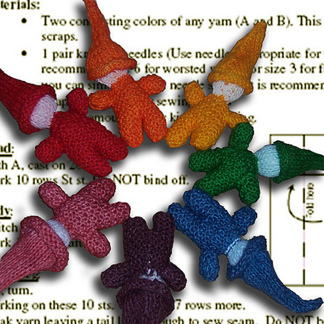 Ravelry little knitted gnome pattern by Sharon Coleman
