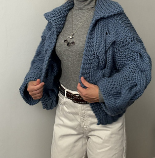 Ravelry: Cardigan Jacket with Cables and wide sleeves pattern by