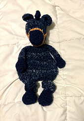 Restitched the eyes with brown yarn.