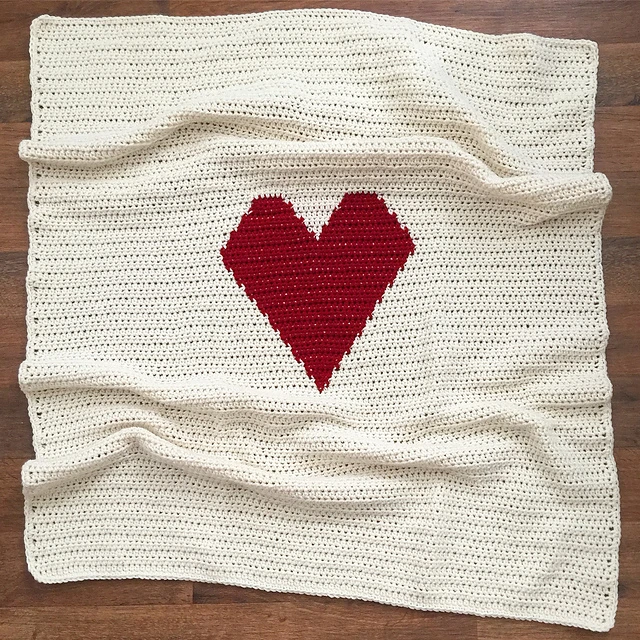 Big Heart Baby Blanket by Kountingsheep Big Heart Baby Blanket by Kountingsheep