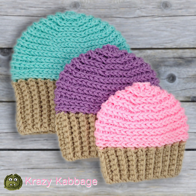 Ravelry: Cupcake Beanie Hat pattern by 