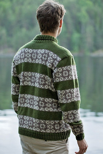 Grønn genser med stjerner - Photo: Åse Holte