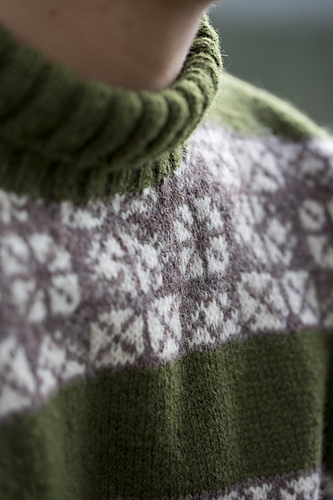 Grønn genser med stjerner - Photo: Åse Holte