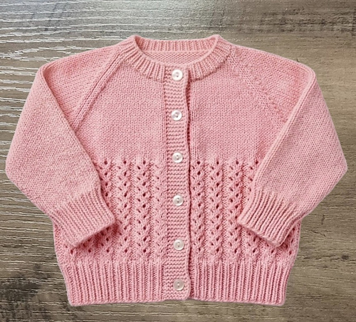 Mock Cable Baby Cardigan