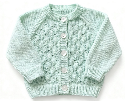 Diagonal Rib Baby Cardigan