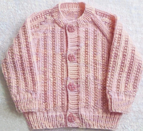Seeded Rib Baby Cardigan