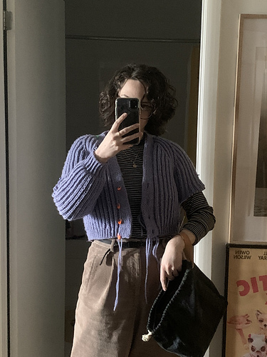 Fluffy Ass Brioche Cardigan Monochrome - bylaaarrn