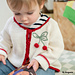 Cardigan Au temps des cerises pattern 