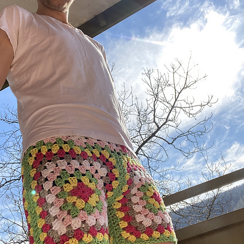 Hekla shorts med bestemorsruter - Lars Andreas Myklebust