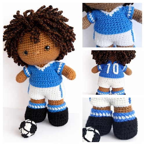 Weebee Doll - Soccer Football Outfit with Ball