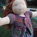 Cabled Owl Sweater for 15" Waldorf Style Doll pattern 