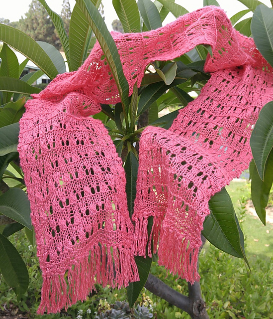 Ravelry Really Easy Flame Lace Scarf pattern by Marcia McCormack