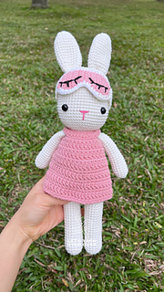 Ravelry: Phoebe Bunny Rabbit Wearing Eye Mask pattern by Duong Nguyen