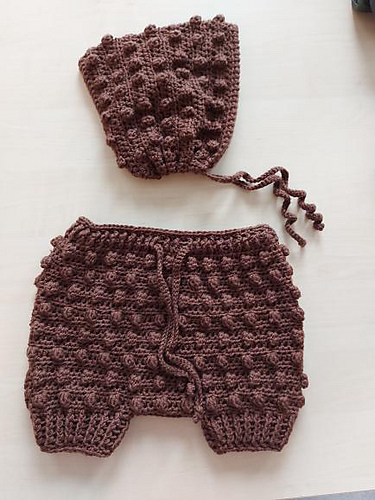 Poppa babyromper og kyse - Hekletante design
