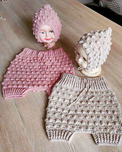 Poppa babyromper og kyse - Hekletante design