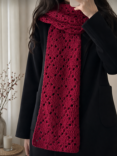 Berry Lace Scarf