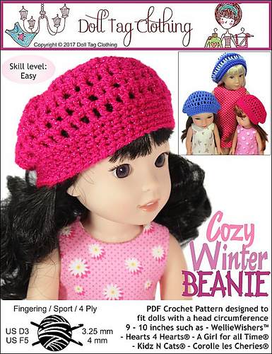 Cozy Winter Beanie - Various Dolls photo 8