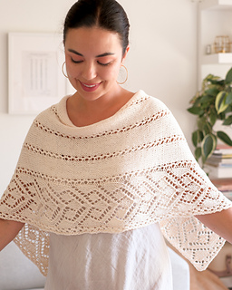 Poncho worn with the seam at the back