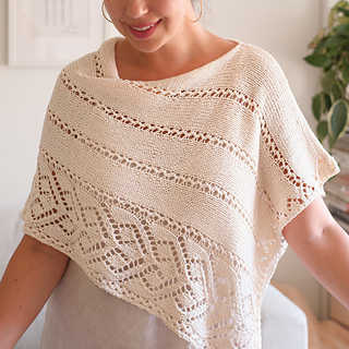 Poncho worn with the seam on the shoulder