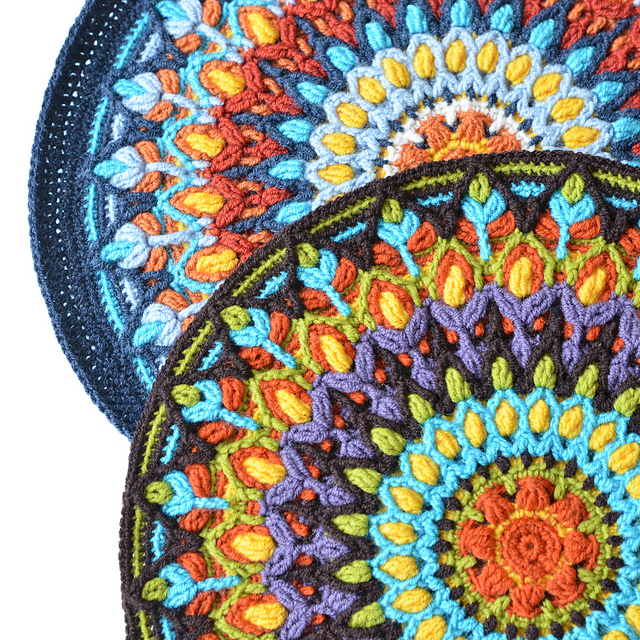 Ravelry Spanish Mandala Pillow overlay crochet pattern by Tatsiana