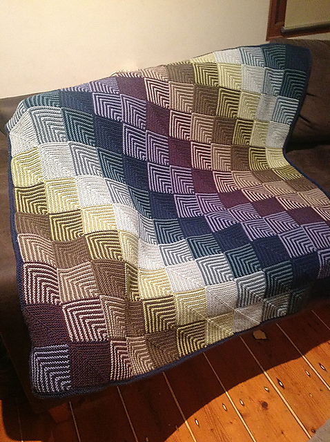mitred squares blankets