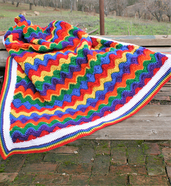 rainbow baby blanket