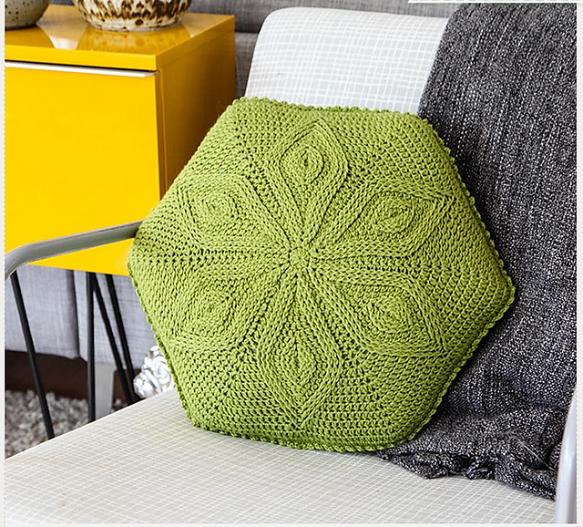 hexagon pillow pattern