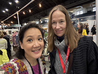 Knit City Vancouver 2025 
Felicia Lo (SweetGeorgia founder) and me