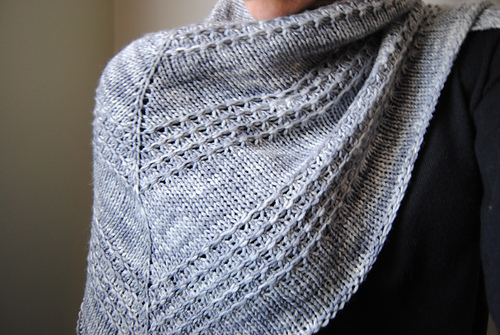 Comme des Garçons GANRYU WOOL KNIT SHAWL Comme des Garçons dark blue knit bolero with tied knot front