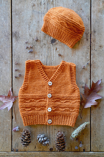 Ravelry: Finlay Vest and Hat - Bc145 pattern by Lisa Craig