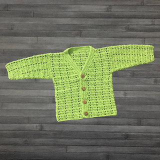 Matching Apple Baby Cardigan pattern NB-3Y available separately