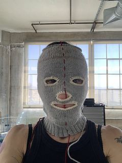 stuff of nightmares. (test knit of pattern on scrap yarn.)