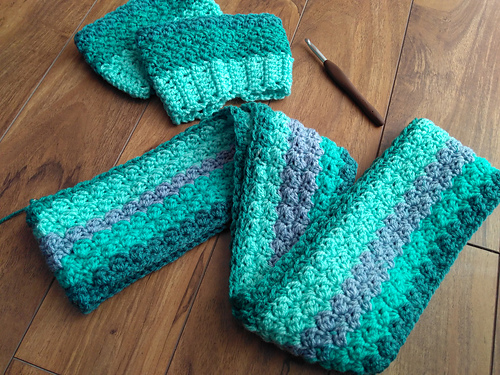 Simply Textured Infinity Scarf and Boot Cuffs photo 5