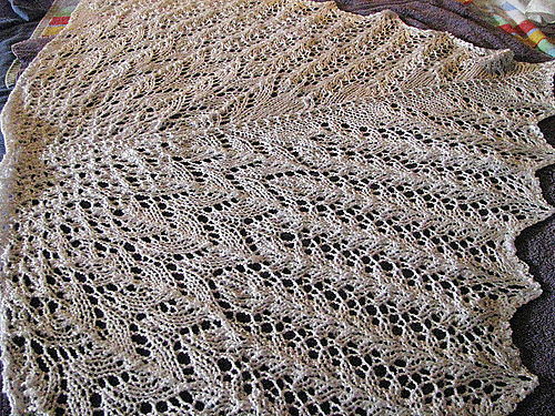 Aran Weight Victorian Lace Shawl photo 3