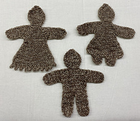 Gingerbread People, sock weight yarn.