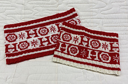 Ho, Ho, Ho Cowls - Cowl (Version 3) is in the rear, Neck Warmer (Version 1) is in the front.
