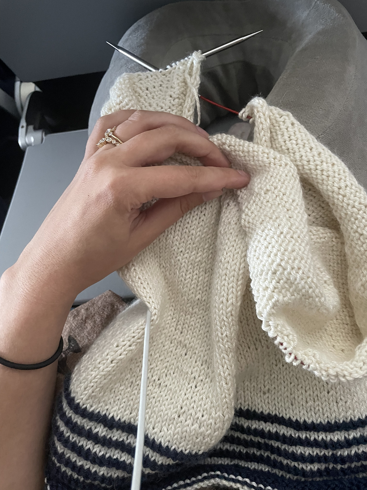 Anyone else knit in weird places? took some courage but ended up