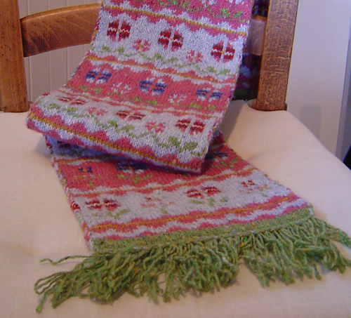 Flowers in winter scarf and hat photo 3