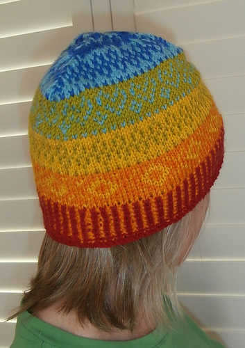 Rainbow scarf & hat photo 2