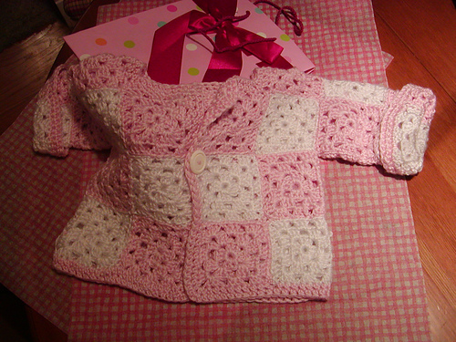 Brand New Baby Sweater and Hat photo 3