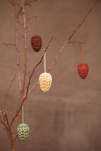 Knitted Pinecone Ornaments - Interweave Knits