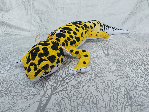 Stor Leopard gecko” plush - Beth Mulligan of Skyfire Creations