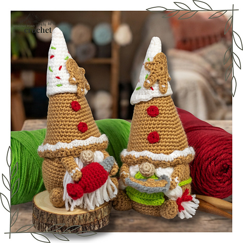 Gingerbread Cookie Gnome Couple