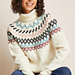 M6477  Pull jacquard empiècement Daphné pattern 