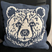 Mosaic Pillow Wolf Bear pattern