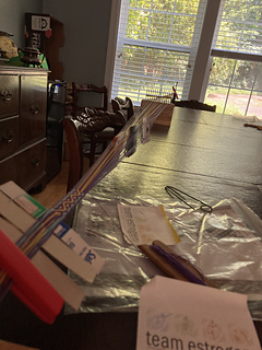 View of the home setup.  That warp separator is a wonderful thing.  When I shift to backstrap, I’ll use a coil rod for the same effect.