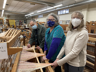 Smiling Swedes loom dressing!