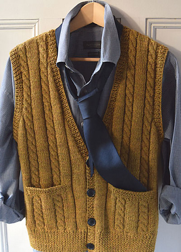 Ravelry: ML186 Men's Best Vest pattern by Maddy Cranley
