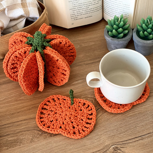 Pumpkin Coaster Set